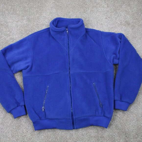 REI Sweater Jacket Women 16 Blue Fleece Polyester Zip Pockets Full Zip Coat - Picture 1 of 13